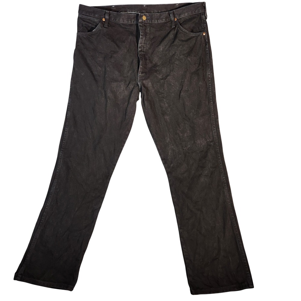 Vintage Wrangler Jeans Men's 42X32 Black Bootcut Cotton Made in USA 13MWZWK